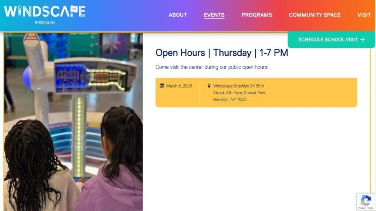 Windscape Brooklyn Open Hours March 5