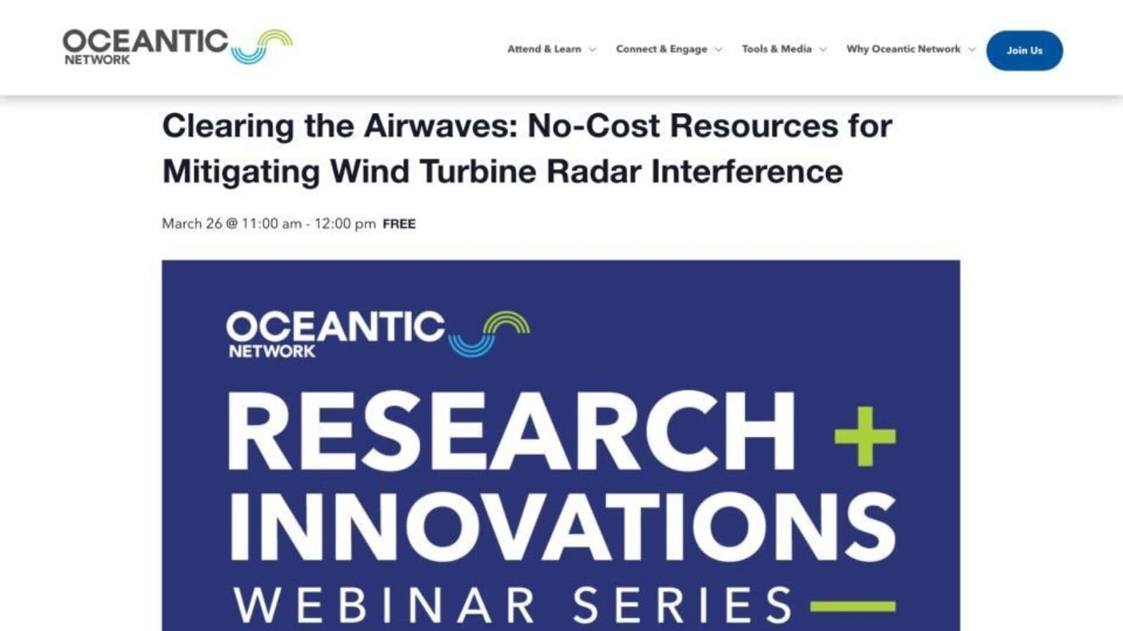 Oceantic Network Clearing the Airwaves: No-Cost Resources for Mitigating Wind Turbine Radar Interference