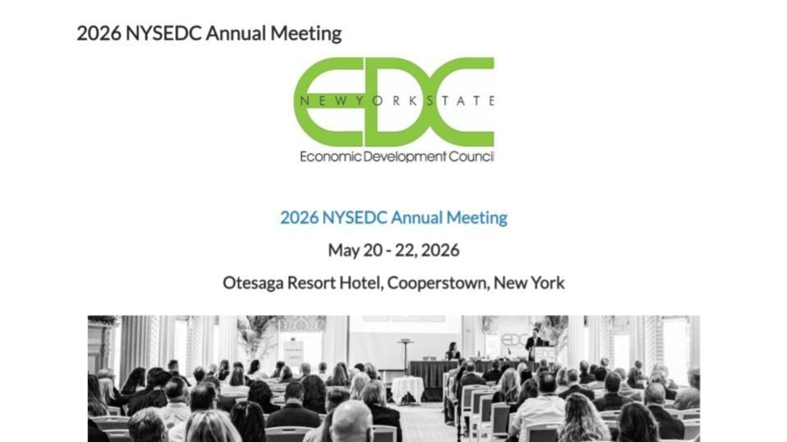 2026 New York State Economic Development Council (NYCEDC) Annual Meeting